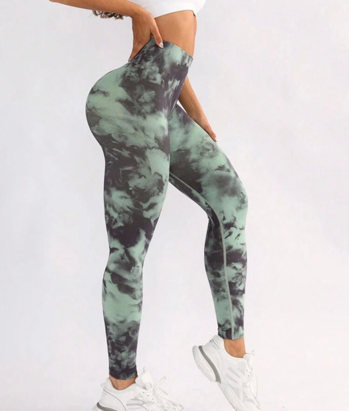 Mint green double stitched