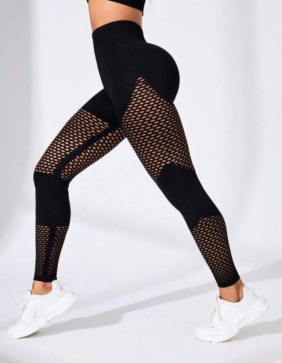 Fish net black legging