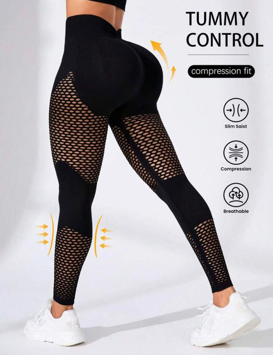 Fish net black legging