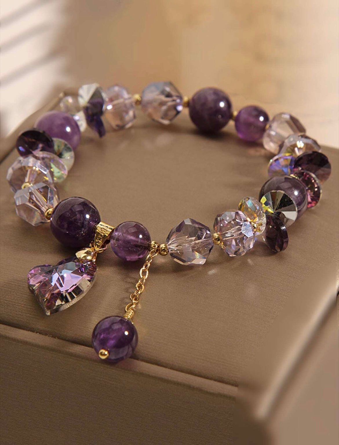 Heart crystal bracelet