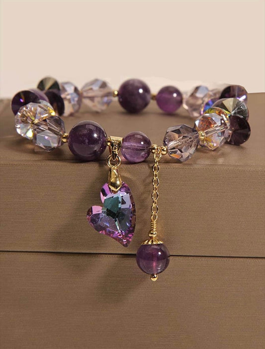 Heart crystal bracelet