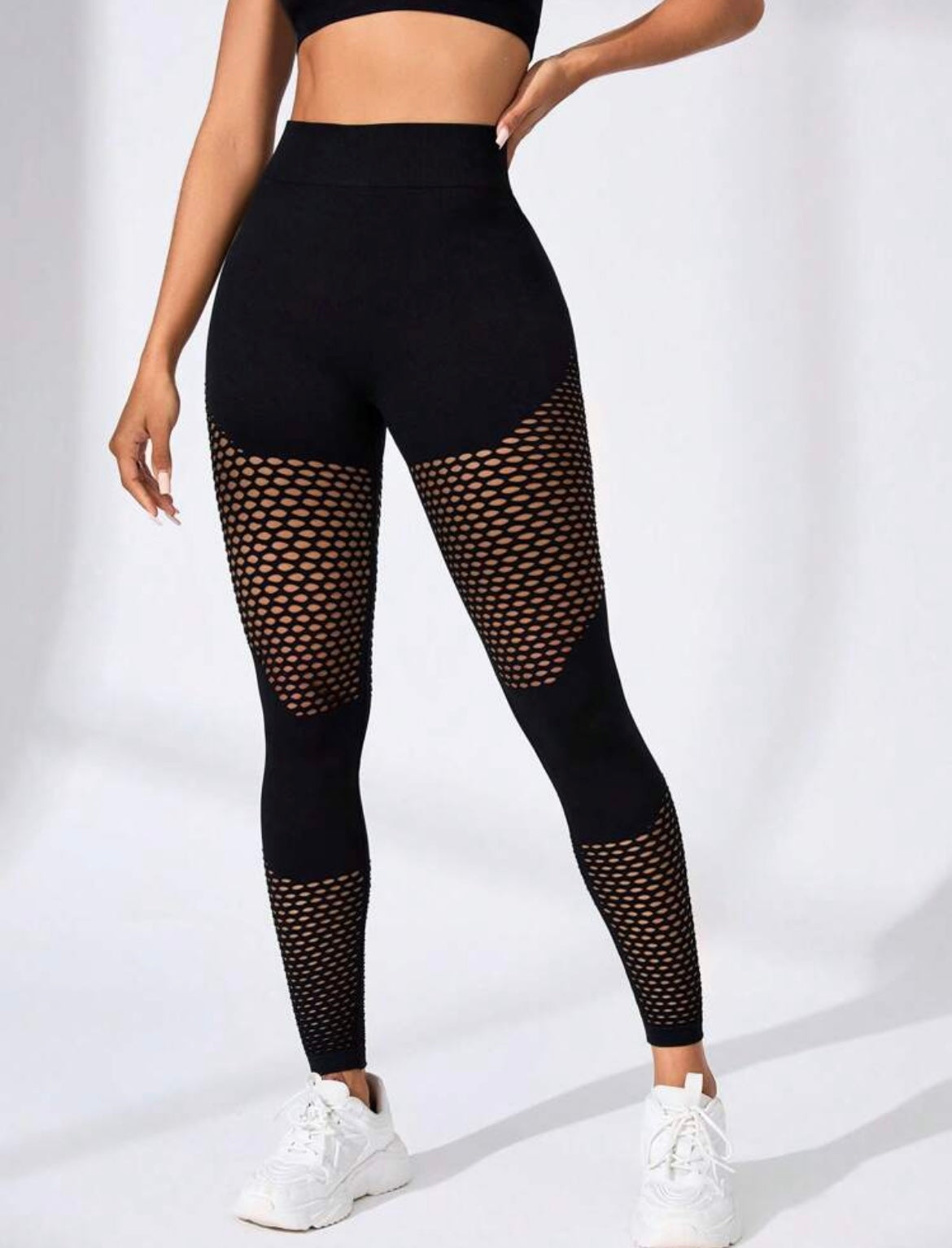 Fish net black legging